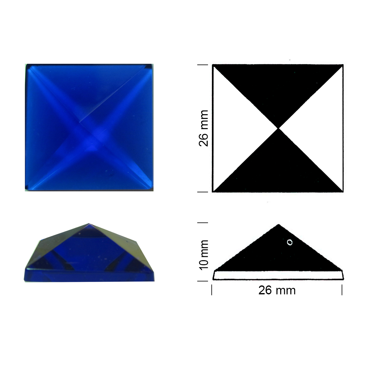 Jewel Pyramid 26x26 blue Jewel Pyramid 26x26 blue