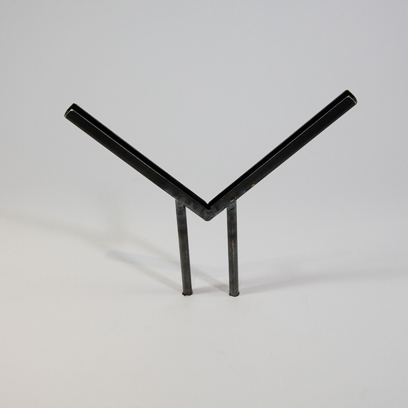 Glashalter kurz, Edelstahl V-Form für Glasquadrat Glashalter kurz, Edelstahl V-Form für Glasquadrat