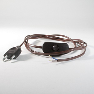 Cord 2way with plug/switch brown