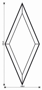 Mirror-Bevel Diamond 10x 4,25" Mirror-Bevel Diamond 10x 4,25"