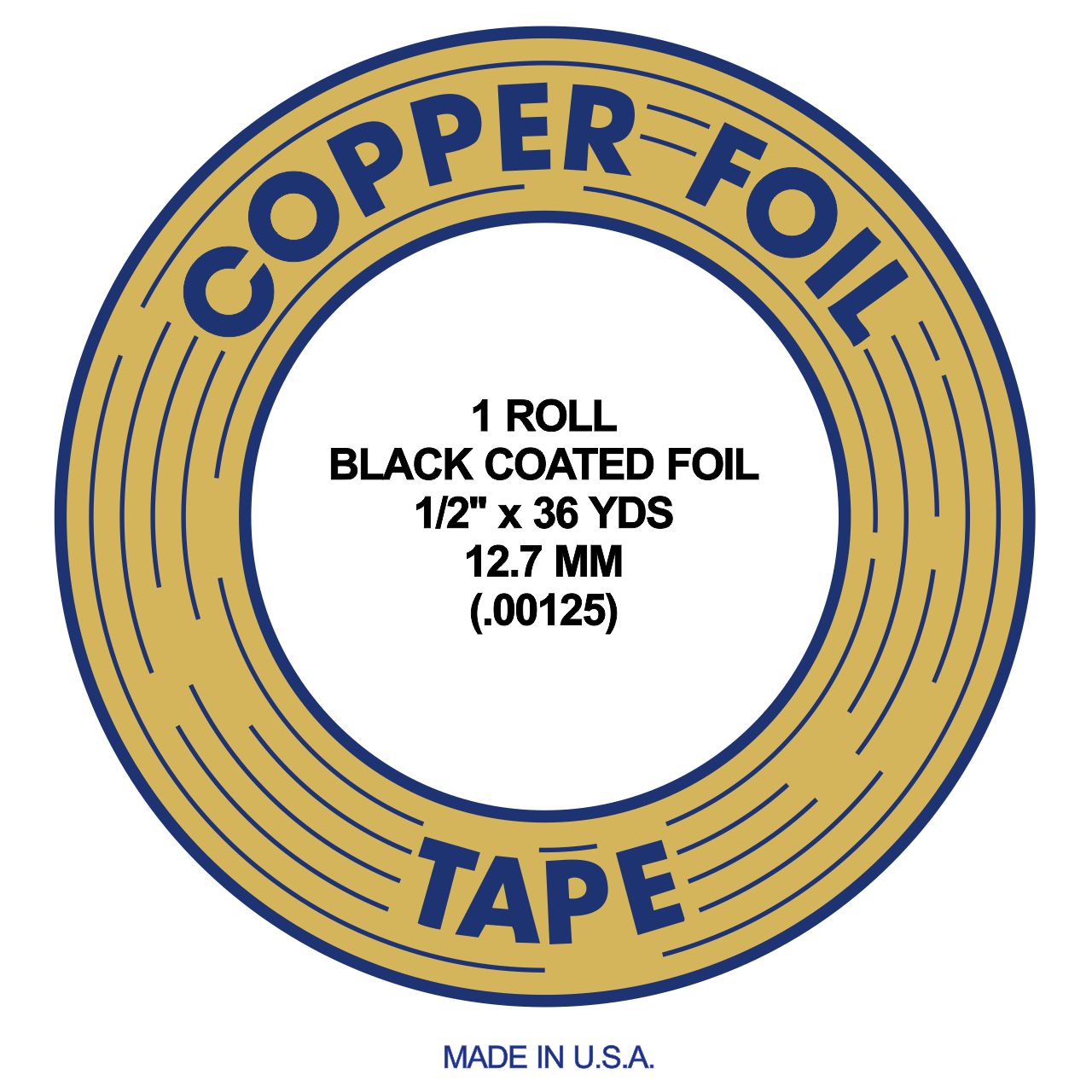 EDCO Copper Foil black 1/2" 12,7mm