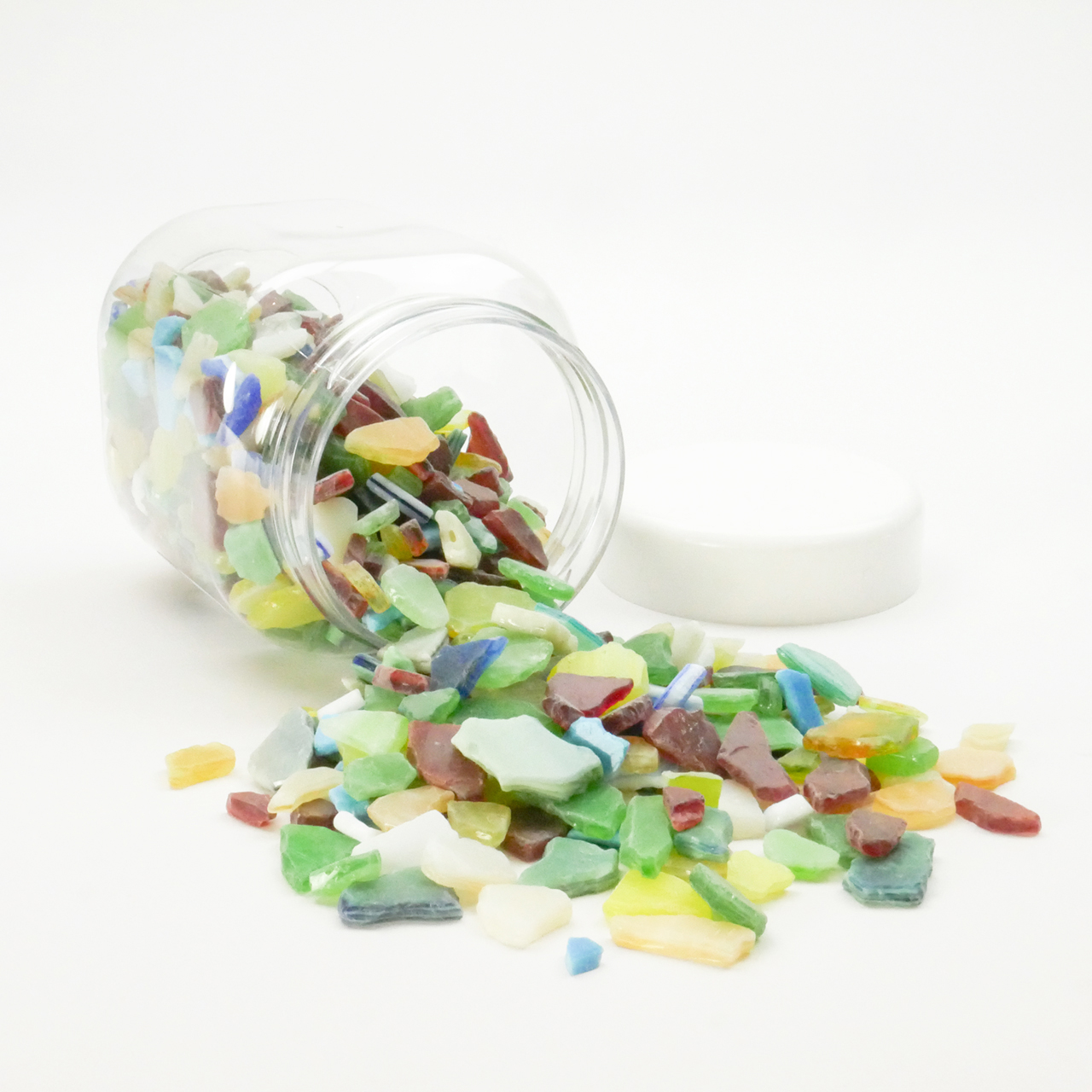 Mosaic crash glass S colored opal 400g Mosaic crash glass S colored opal 400g