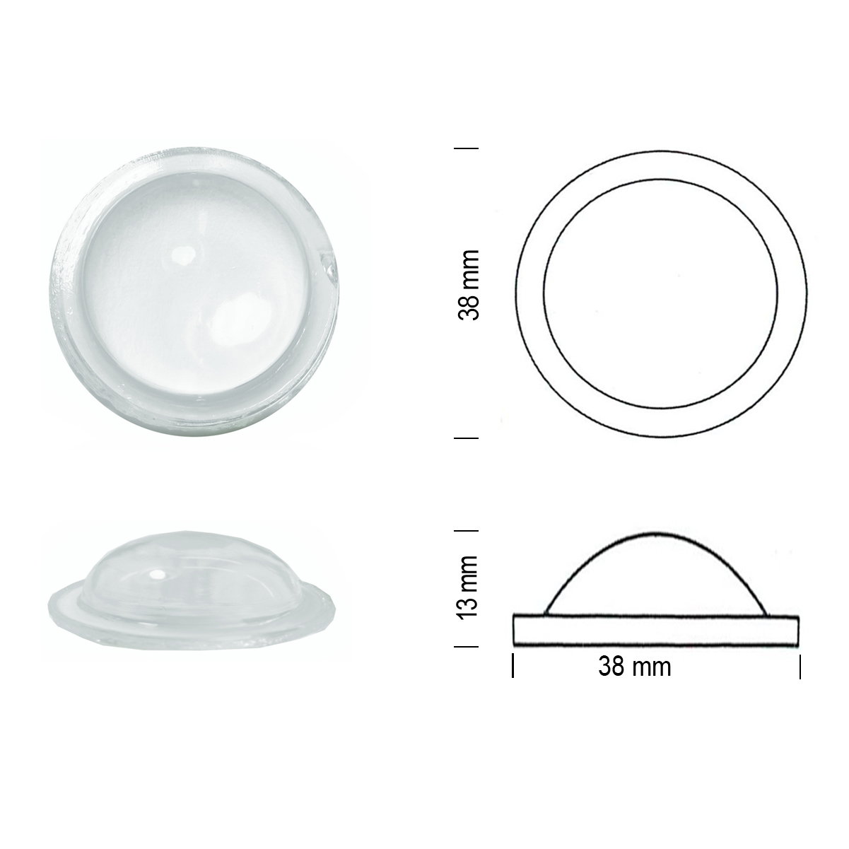 Bulleyes 38mm white opal Bulleyes 38mm white opal