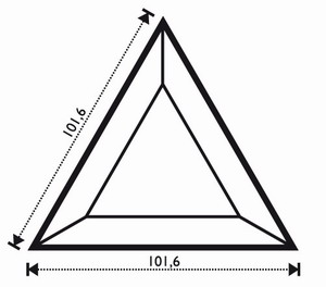 Bevel Triangle 4 x 4 x 4" Bevel Triangle 4 x 4 x 4"