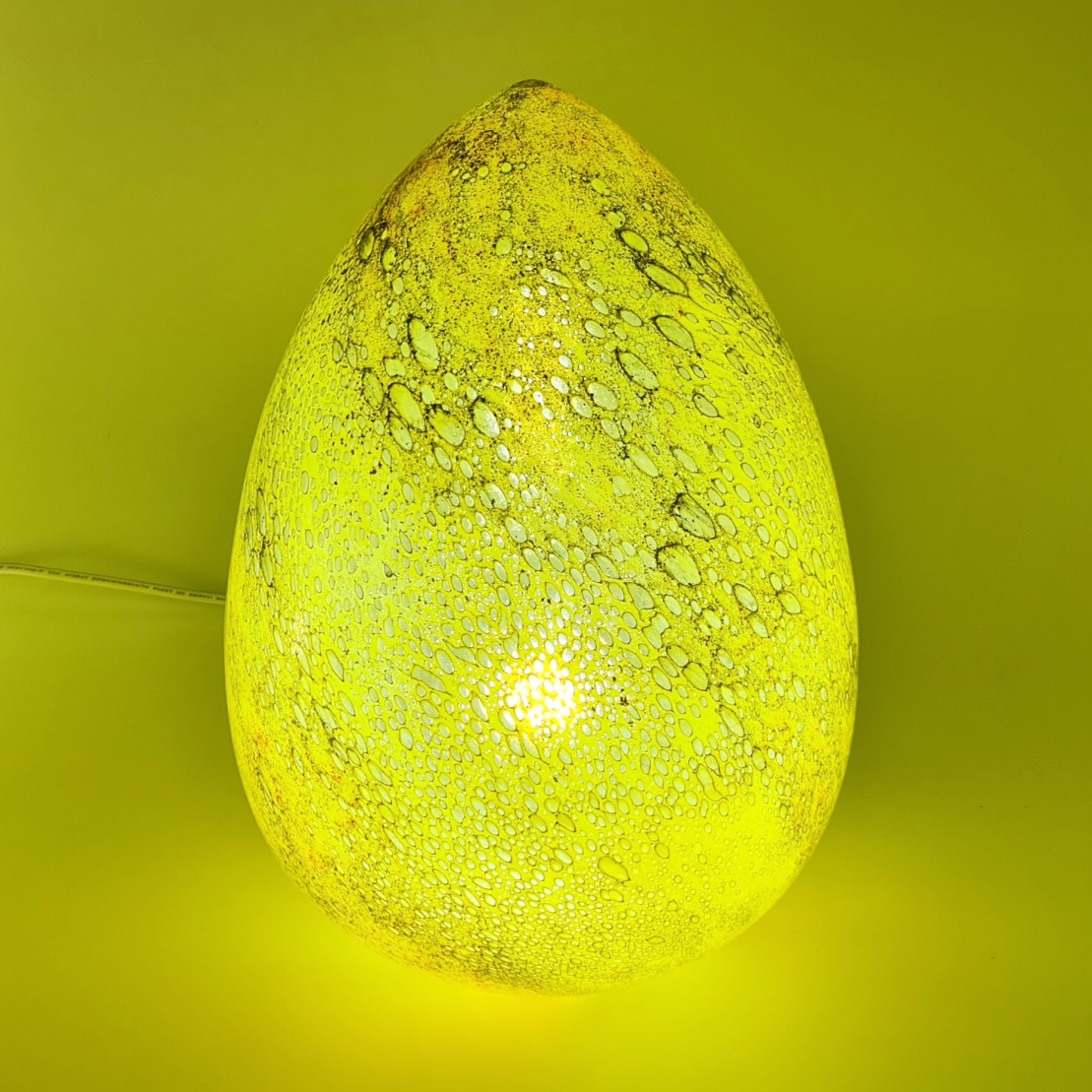 Lamp EGG yellow marbled 34cm Lamp EGG yellow marbled 34cm