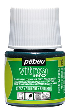 Glasfarbe Pebeo Vitrea160 Orientgrün 13