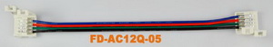 LED-connector for RGB 12mm, +wire +connector