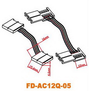 LED-connector for RGB 12mm, +wire +connector LED-connector for RGB 12mm, +wire +connector
