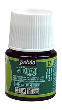 Glasfarbe Pebeo Vitrea160 Smaragdgrün 12