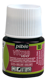 Glasfarbe Pebeo Vitrea160 Bengalrosa 06