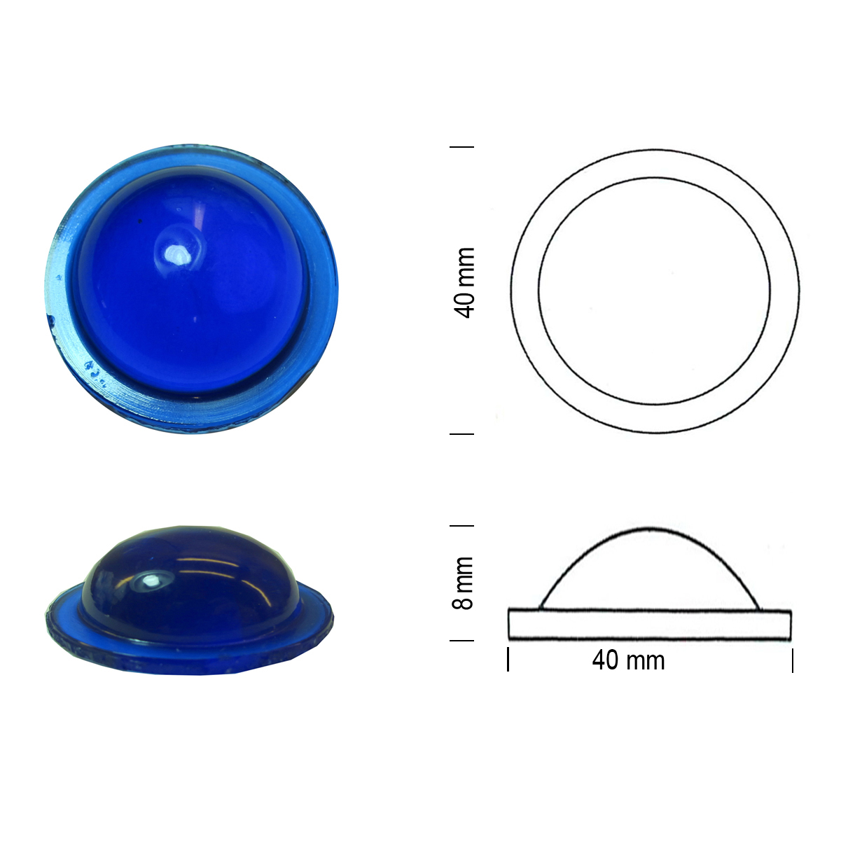 Bulleyes 40mm cobalt blue Bulleyes 40mm cobalt blue