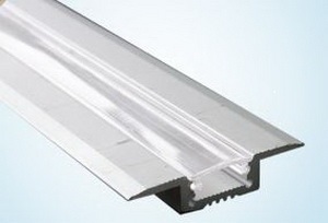 Profilé en aluminium, WD04, cache transparent ou opale, 2 mètres Profilé en aluminium, WD04, cache transparent ou opale, 2 mètres