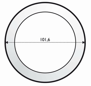 Mirror-Bevel Circle D: 4" Mirror-Bevel Circle D: 4"