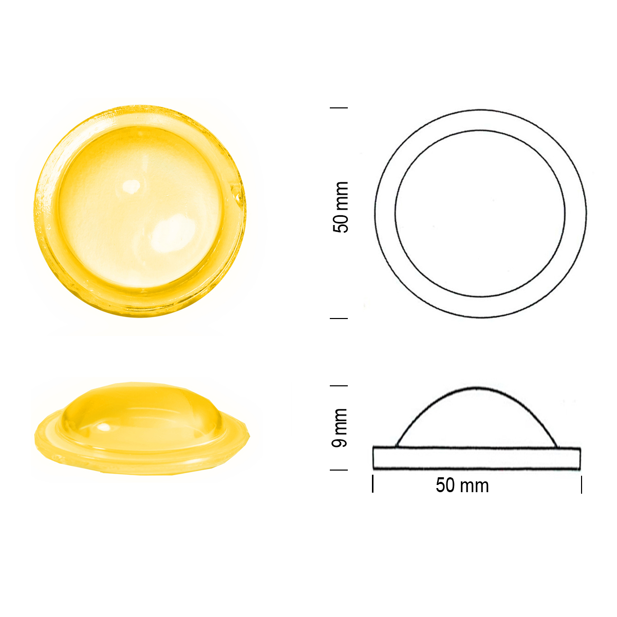 Bulleyes 50mm yellow opal Bulleyes 50mm yellow opal