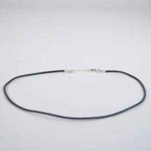 Necklace, rubber 45cm 2mm