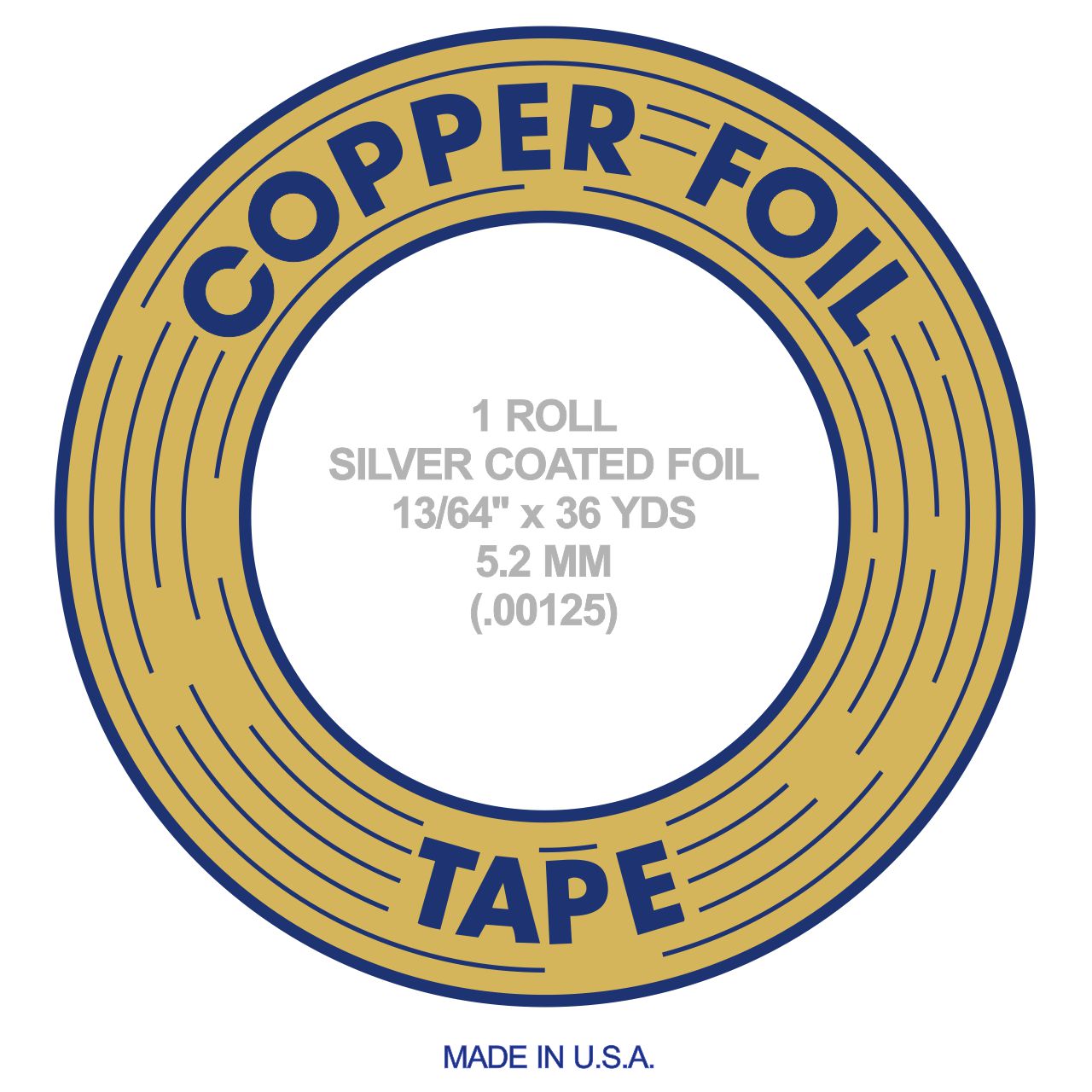 EDCO Kupferfolie silber 13/64" 5,2mm EDCO Kupferfolie silber 13/64" 5,2mm