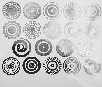 Fusing Decal Kleine Kreismuster Schwarz