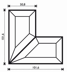 Bevel Corner pair 4 x 4 x 2" Bevel Corner pair 4 x 4 x 2"