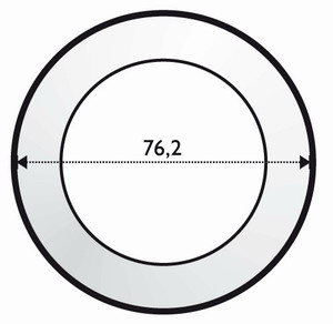Mirror-Bevel Circle D: 3" Mirror-Bevel Circle D: 3"