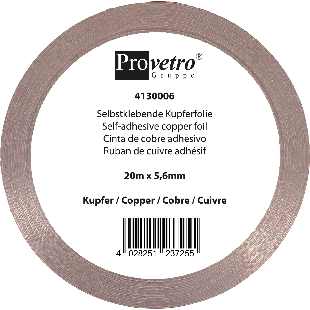 PROVETRO Copper Foil thin copper 20m x 5,6mm PROVETRO Copper Foil thin copper 20m x 5,6mm