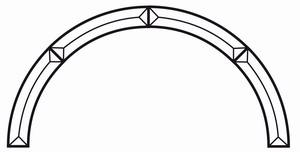 Bevel Curve 4 pieces Di:30,5cm Bevel Curve 4 pieces Di:30,5cm