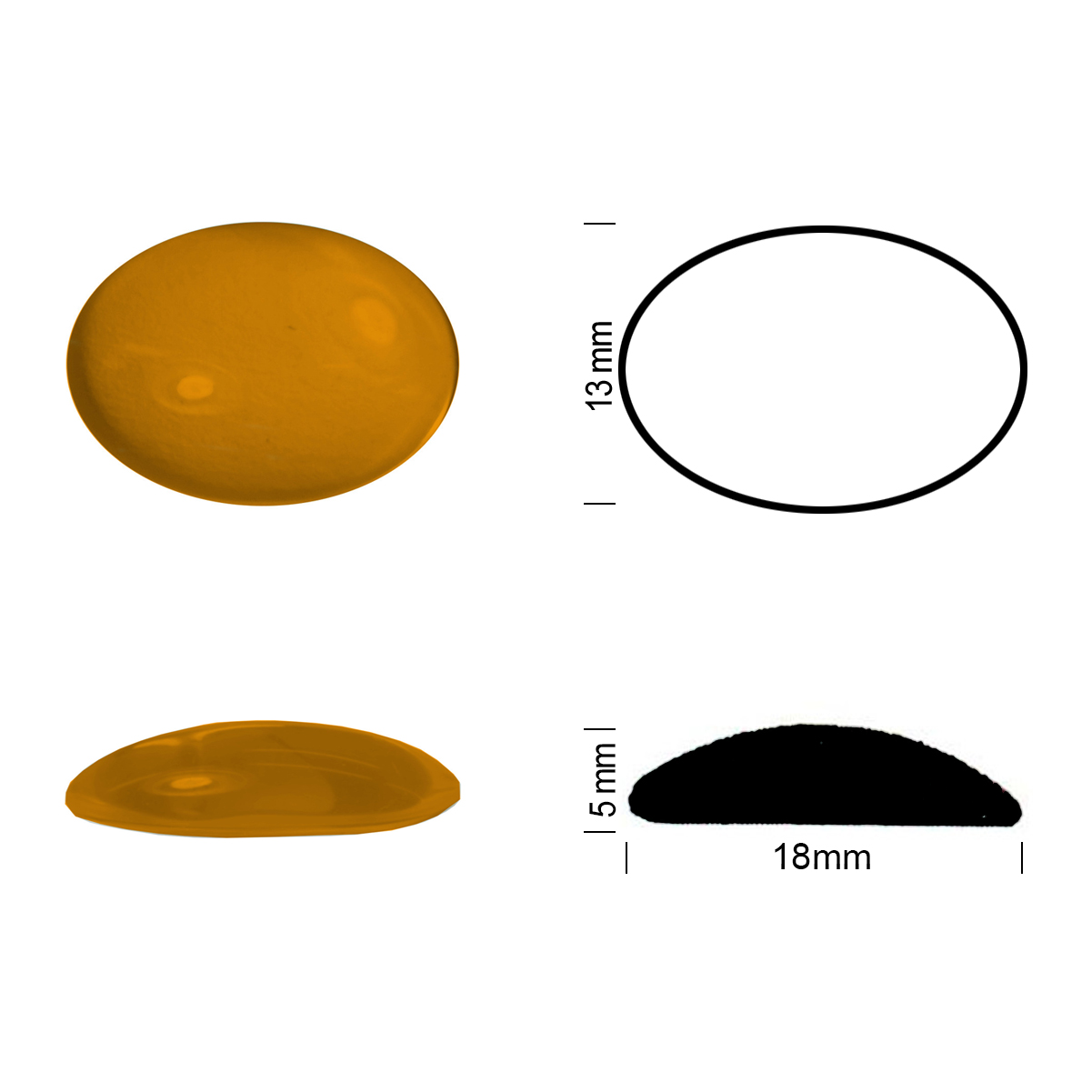 Jewel 18/13 medium amber Jewel 18/13 medium amber