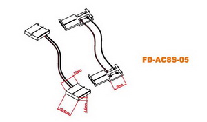 LED-connector for 8mm, +wire +connector