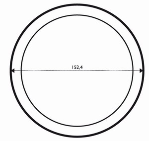 Bevel Circle D: 6"