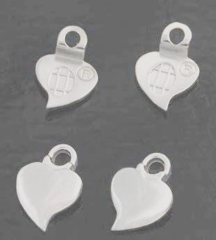 Bracket Silver plated Heart bail VE:12 Pairs