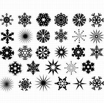 Fusing Decal small Snowflake black Fusing Decal small Snowflake black